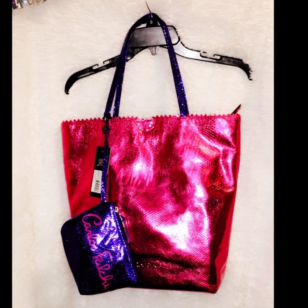 Carlos Falchi Snake Skin Tote